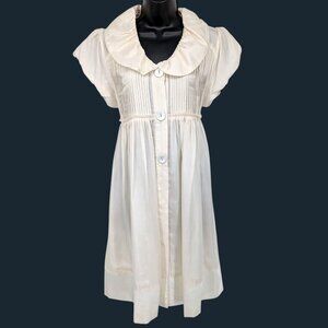 Ryu Babydoll Dress Women Size M 100% Silk Button Up Whimsical Cottagecore Fairy
